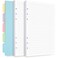 Billtigif A5 Refill Paper Planner Inserts for A5 Binder Budget Planner Journals Notebook 6 Ring Loose Leaf Lined Paper with Binder Dividers 240 Pages White