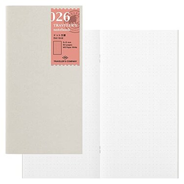 DESIGNPHIL 14400006 Travelers Notebook Refill Dot Squared 3 Pack Regular Size