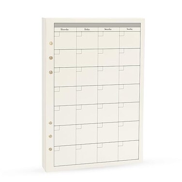 Harphia 6 Ring Binder Refill Undated A5 Planner Inserts Monthly Planner Refill for Compatible with Filofax Tracker Book 45sheets90pages A5 559 x 827Monthly