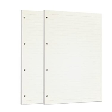 Zelten 2 Pack A4 90 Sheets180 Pages Lined Loose Leaf Punched Paper Refills Paper for 4 Hole Binder Personal Organizer Diary Notebook Refillable Planner