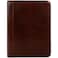 Time Resistance Leather Portfolio A4 Document Folder Italian Handcrafted Padfolio Organizer Brown Gift Box Included