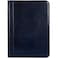 Time Resistance Leather Portfolio A4 Document Folder Italian Handcrafted Padfolio Organizer Blue Gift Box Included