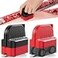 LIZAAL 2Pack Wrapping Paper Cutter with Wheels Straight Line Gift Wrap Cutter for Birthday and Christmas Fits Various Rolls and Papers Includes 2 Replaceable Blades Black Red