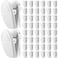 Fullhawl 50 Pcs Plastic Panel Wall Clip Cubicle Clips Office Fabric Panel Wall Cubicle Accessories Hooks Hangers for Photo Frame Picture Notes Memos Office School 40Sheet CapacityWhite