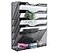 EasyPAG 5 Tier Wall File Holder Mesh Hanging Folder Organizer with Classify Label Versatile Desk File Holder Vertical Wall Mounted Mail Organizer for Office Home Cubicle Black Closed Sides
