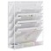 EasyPAG 5 Tier Wall File Holder Mesh Hanging Folder Organizer with Classify Label Versatile Desk File Holder Vertical Wall Mounted Mail Organizer for Office Home Cubicle White
