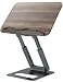Tounee Book Stand Telescopic Book Holder Stand Adjustable Height Pull Out Design Ergonomic Cookbook Stand with Elastic Page Clips Fits All Books Gray