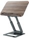 Tounee Book Stand Telescopic Book Holder Stand Adjustable Height Pull Out Design Ergonomic Cookbook Stand with Elastic Page Clips Fits All Books Gray