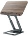 Tounee Book Stand Telescopic Book Holder Stand Adjustable Height Pull Out Design Ergonomic Cookbook Stand with Elastic Page Clips Fits All Books Gray