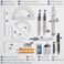 Mr. Pen Mr Pen Geometry Set with 6 Inch Swing Arm Protractor Divider Set Squares Ruler Compasses and Protractor 15 Piece Set