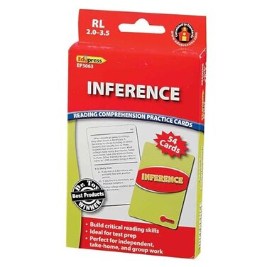 Edupress Reading Comprehension Practice Cards Inference Red Level EP63063 Medium