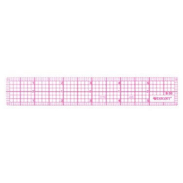 Westcott 8ths 6Inch Beveled Transparent Ruler B50 Clear