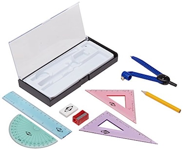 Alvin Geometry Set with Compass Economical Drafting Tool 8 Pieces