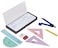 Alvin Geometry Set with Compass Economical Drafting Tool 8 Pieces
