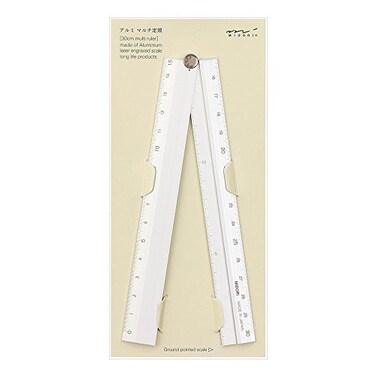 Midori Multi Aluminium Ruler 30cm Silver 42253006