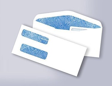 NextDayLabels 9 Double Window Security Envelope Regular Gum 500 Per Pack