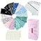 Yoption 32Pcs Cash Envelope System 15 Pack Waterproof Reusable Plastic Budget Envelopes 15 Pcs Expense Tracking Budget Sheets and 24 Bill Planner Stickers Marble Print
