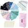 Yoption 32Pcs Cash Envelope System 15 Pack Waterproof Reusable Plastic Budget Envelopes 15 Pcs Expense Tracking Budget Sheets and 24 Bill Planner Stickers Marble Print