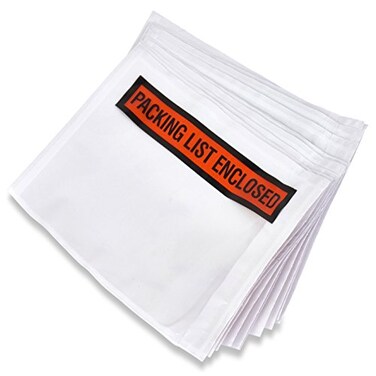 SALES4LESS Packing List Envelopes Adhesive Invoice Enclosed Pouches for Secure Document Attachment 45 x 55 in 100 Pack