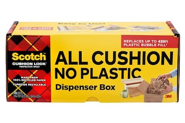Scotch Cushion Lock Protective Wrap 12 in x 175 ft Paper Wrap Cushions and Conforms Around Items to Secure and Protect Christmas Presents Packaging Solution for Shipping Holiday Gifts 1 Wrap
