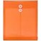 JAM PAPER Plastic Envelopes with Button String Tie Closure Letter Open End 9 34 x 11 34 Bright Orange 12Pack