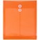 JAM PAPER Plastic Envelopes with Button String Tie Closure Letter Open End 9 34 x 11 34 Bright Orange 12Pack