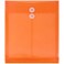 JAM PAPER Plastic Envelopes with Button String Tie Closure Letter Open End 9 34 x 11 34 Bright Orange 12Pack
