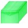 Wiekyze Poly Envelope 12 Pcs Document Envelopes with Snap Button Quality Clear Document Folder for A4 Size Green