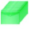 Wiekyze Poly Envelope 12 Pcs Document Envelopes with Snap Button Quality Clear Document Folder for A4 Size Green
