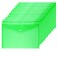 Wiekyze Poly Envelope 12 Pcs Document Envelopes with Snap Button Quality Clear Document Folder for A4 Size Green