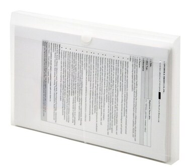 Lion VelCloseR Clear Poly Envelopes with Gusset Legal Side Load 6 EAPack 1 Pack 22050CR