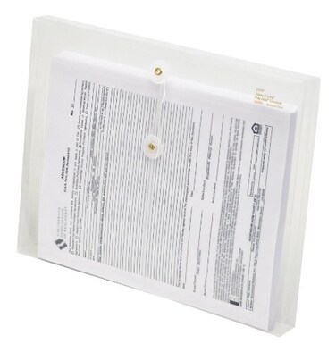 Lion StringALong Clear Poly Envelopes with Gusset Letter Side Load 6 EAPack 1 Pack 32030CR