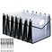 Abgream 7 Pack File Folder Expandable Poly Envelopes B4 Plastic Document Folder Button Closure Waterproof File Pouch with 7pcs Black Gel Ink Pens for School Office Supplies Black