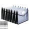 Abgream 7 Pack File Folder Expandable Poly Envelopes B4 Plastic Document Folder Button Closure Waterproof File Pouch with 7pcs Black Gel Ink Pens for School Office Supplies Black