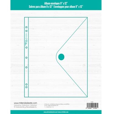 Craftelier Clear Plastic Envelopes with Velcro Closure Compatible with 3 and 4 Ring Binders Albums or Folders Includes 3 Envelopes Size Approx 2286 x 3048 cm 9 x 12