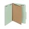 Smead 100 Recycled Pressboard Classification File Folder 1 Divider 2 Expansion Letter Size GrayGreen 10 per Box 13723
