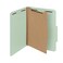 Smead 100 Recycled Pressboard Classification File Folder 1 Divider 2 Expansion Letter Size GrayGreen 10 per Box 13723