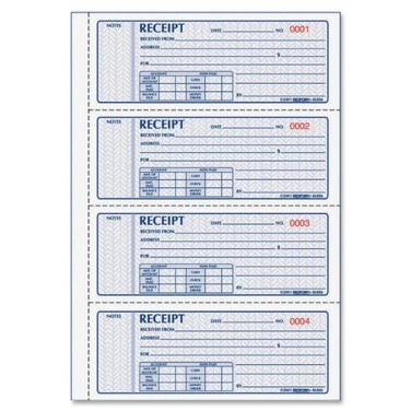 Rediform Money Receipt Book Manifold Cover Carbonless Triplicate Forms 11 x 8 100 Numbered Sets 8L808