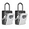 Fayleeko Portable Key Lock Box Upgrade Clearly Visible Numbers Lock Box Wall Mounted for House Key 5 Key Capacity Weatherproof Resettable Code 2 Pack Gray
