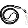 HOSL Black Nylon Lanyards 100 Pack Bulk Office ID Card Lanyards with Swivel Hook ModernFitted 19 inches 154lb