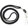 HOSL Black Nylon Lanyards 100 Pack Bulk Office ID Card Lanyards with Swivel Hook ModernFitted 19 inches 154lb
