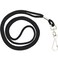 HOSL Black Nylon Lanyards 100 Pack Bulk Office ID Card Lanyards with Swivel Hook ModernFitted 19 inches 154lb