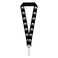 Buckle-Down Lanyard Mopar Logo Repeat Black White