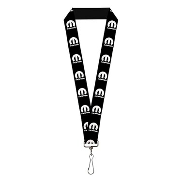 Buckle-Down Lanyard Mopar Logo Repeat Black White