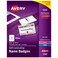 Avery Customizable SelfLaminating Name Badges with Clips 225 x 35 White Printable Inserts 30 Clip Style Laminated Badges 5362