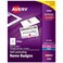 Avery Customizable SelfLaminating Name Badges with Clips 225 x 35 White Printable Inserts 30 Clip Style Laminated Badges 5362