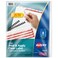 Avery 8 Tab Unpunched Dividers for Use with Any Binding System Easy Print Apply Clear Label Strip Index Maker Customizable White Tabs 5 Sets 11432