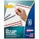 Avery 8 Tab Unpunched Dividers for Use with Any Binding System Easy Print Apply Clear Label Strip Index Maker Customizable White Tabs 25 Sets 11444