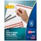 Avery 8 Tab Unpunched Dividers for Use with Any Binding System Easy Print Apply Clear Label Strip Index Maker Customizable White Tabs 25 Sets 11444