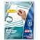 Avery 5 Big Tab Dividers for 3 Ring Binder Easy Print Apply Clear Label Strip Index Maker Customizable White Tabs 5 Sets 11492